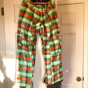 Burton plaid snowboard pants-M